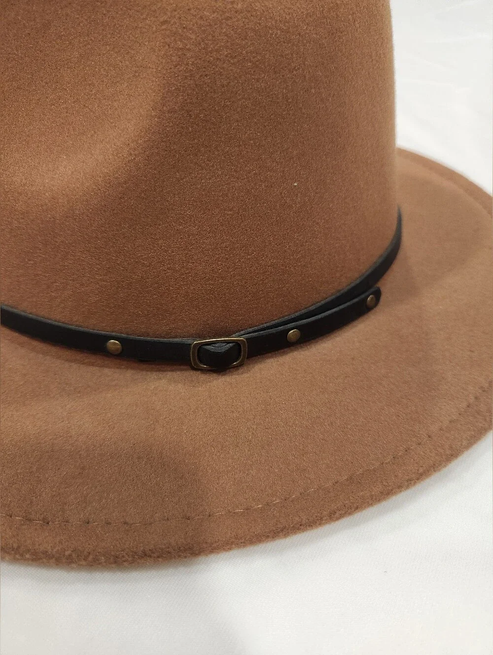 Women's Brown Felt Fedora Hat
